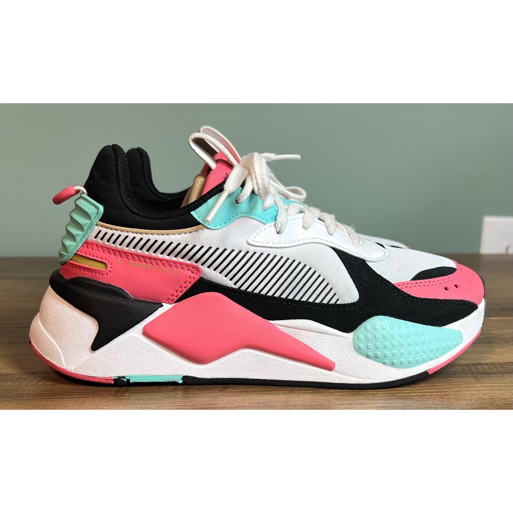 Puma RS-X Reinvent Womens Sneakers Pink Teal White 381959-01 Size 6